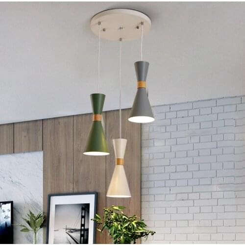 Nordic restaurant Pendant lamp bar small chandelier porch chandelier creative personality three head table lamp