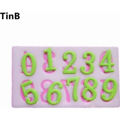 New 0-9 Number Chocolate Cake Mould 3d Food Grade Silicone Mold Silicone Nonstick Bakeware Family Baking Cake Mould