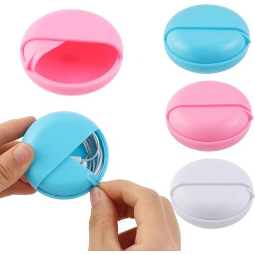 New Multi-function ABS Round Shaped All In Order Earphone Case Rotating Storage Wire Cable Organizer Data Line Box Carry Pouch