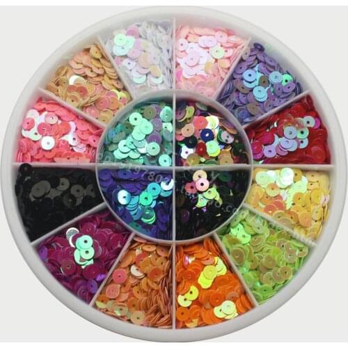 6mm milk color flat film hand-made accessories, hand-stitched jewelry, embroidered sequins, bead material package
