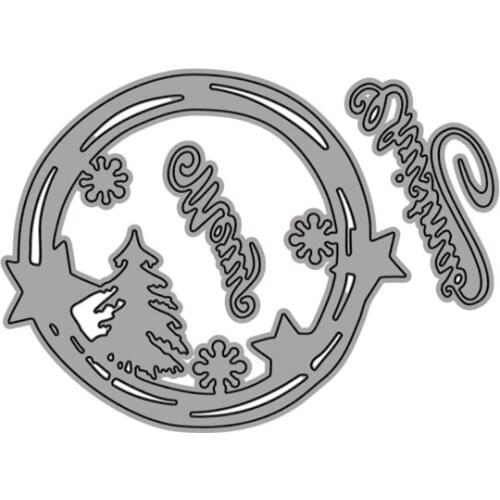 Cutting Dies Circle Merry Christmas Tree To Decoration For DIY Scrapbooking Embossing Album Paper Cards Dies 2021 New