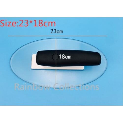 High quality 23*18cm Transparent Plastic blade plaster trowel construction concrete spatula tool for Art painting