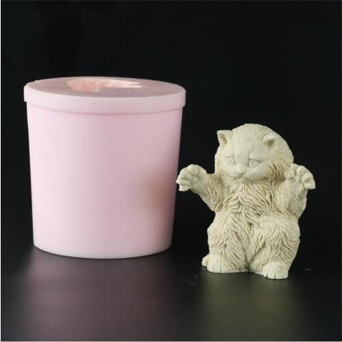 Silicone mold 3D Cute Fat Cat Animal Silicone Mold Decoration Candle Soap Cake Aroma Stone Mould Clay Resin Silica gel Mould