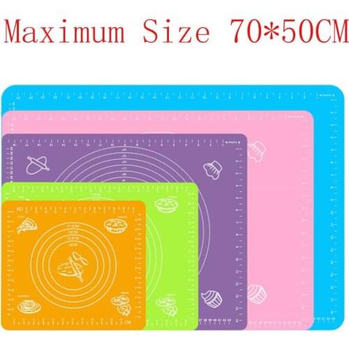 70X50CM Silicone Baking Mat Sheet Extra Large Baking Mat for Rolling Dough Macaron Pizza Dough Non-Stick Maker Holder Pastry