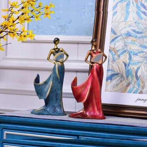 Blue/Red Resin Craft Modern Simple Take a Fan Beauty Wine Rack To Place a Creative Restaurant Wine Cabinet