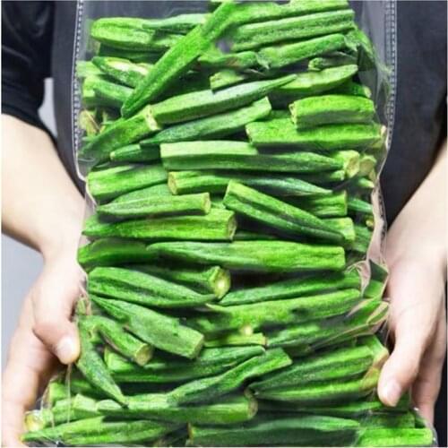 500g Freeze Dried Okra Chunks - Non-GMO 100% Natural and Organically Processes Bake Material Cake Decorate