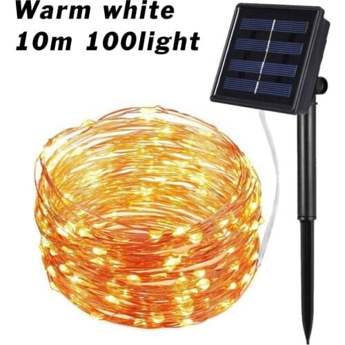 LED Outdoor Solar Lamp String Lights 100/200 LEDs Fairy Holiday Christmas Party Garland Solar Garden Waterproof 10/20M