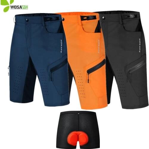 WOSAWE Reflective Windproof Cycling Shorts Cycling Underwear Tights Outdoor Sports MTB Bike Bicycle Downhll Middle Shorts Bottom