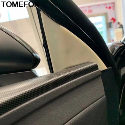 TOMEFON For Toyota Avalon XX50 2019 2020 Side Door Window A Pillar Front Triangle Decoration Cover Trim Interior Accessories ABS