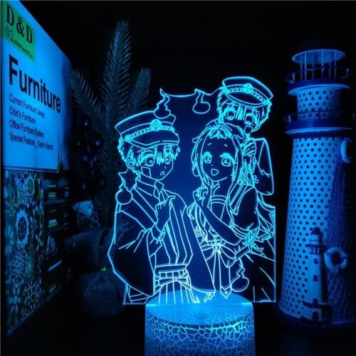 Toilet-Bound Hanako 3D Illusion Led Nightlights kun Yahiro Nene Anime Light Lamp Multi Color Changing Lampara Kids Gift Manga