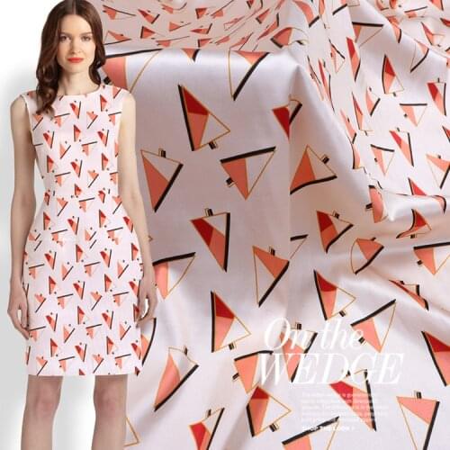 108CM*50CM thickness 19mme summer silk fabric mulberry silk stretch satin high-end digital printing silk satin cheongsam fabric