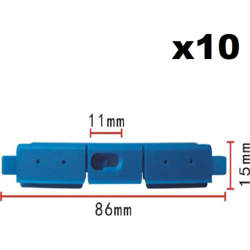10x Nylon For Honda expansion nut aperture:8 x 8.5mm