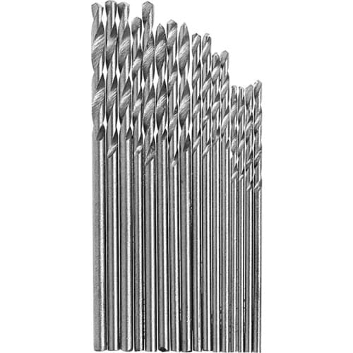 16Pcs/Set HSS White Steel Twist Drill Bit Set 0.8-1.5mm for Electric Grinding