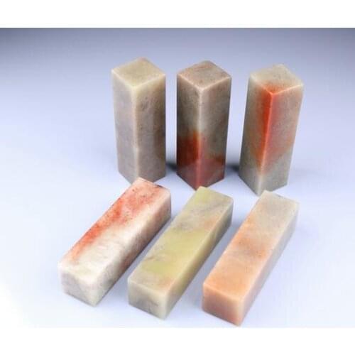 1x1x5cm Shoushan Shi Qingshi exercise chapter seal stone practice material name 10pc