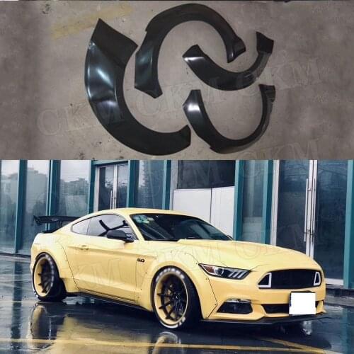 4 PCS Car Wide Wheel Eyebrow Arc Fender Mud Flaps Mudguards Covers body Kit for Ford Mustang Coupe 2015-2017 Car Styling