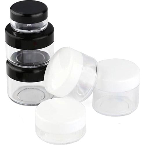 5Pcs Small Plastic Jar 2g 3g 5g 10g 15g 20g Cream Lip Balm Container Pots Cosmetic Packaging Jar, Plastic Small Jar Cosmetic Box