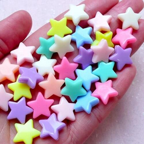 1500pcs Acrylic Star Beads(14mm/Assorted Candy Color Mix Plastic Pastel Bead Loose Bead Girl Bracelet Kawaii Rainbow Necklace