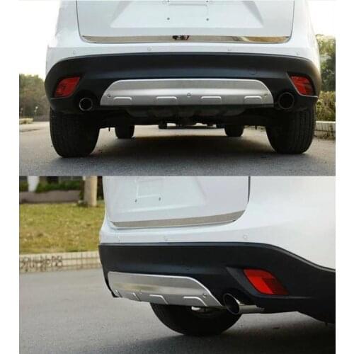 Car styling 2 pcs Stainless steel front and rear Bumper Protector Skid Plate cover FOR mazda CX-5 CX5 2015 2016 year