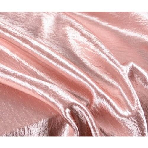 CF500 1m Ripple Solid Pink Ultra Luxury Lustrous MoireTexture Satin Fabric Womens Fashion Formal Dress Haute Couture Fabrics