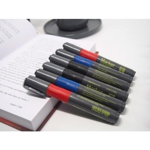 Black Red Blue 10 Pieces Box Could Add Oil Marker Pen