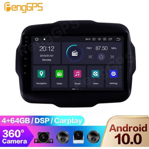 For Jeep Renegade 2014-2018 Android Radio Multimedia 2 Din DVD Player GPS Navigation Touch Screen Headunit 360 Camera PX6