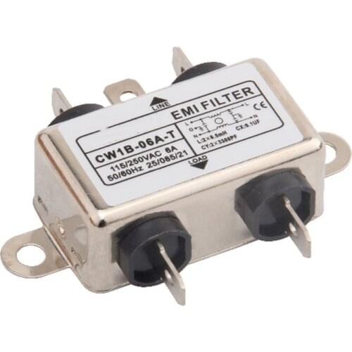 EMI Filter CW1B-06A-T 6A 115V 250V CW1B 50/60HZ