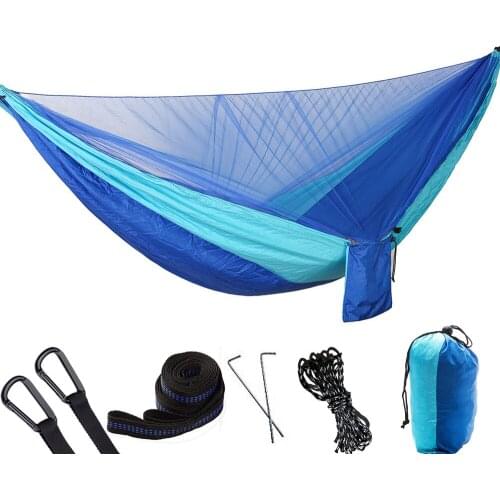 Hammock camping hammock with Mosquito Net Easy Assembly Portable Nylon Hammocks for Camping,Backpacking,Survival,Travel,garden