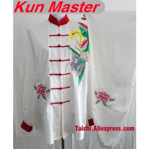 Custom Tai Chi Performance Uniform Phoenix Peacock Embroidery Martial Art Clothing For Kung Fu Multiple Patterns