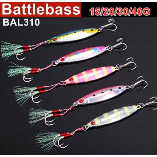 1pcs /lot 15g 20g 30g 40g Artificial Bait Slow Jig Sink Iron Plate Luminous Fish JIg Peche Pesca Slow JIgging Fishing Lure