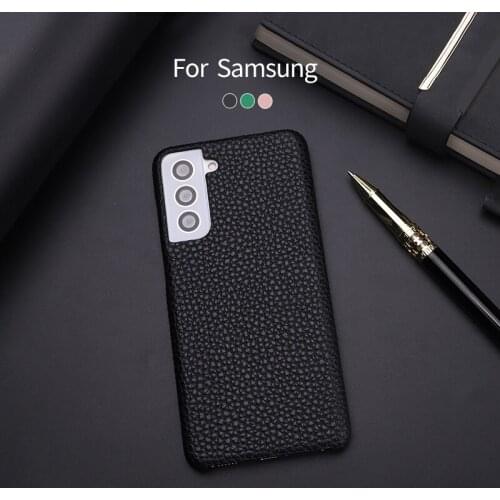 Classical Simple Solid Color Luxury Leather Phone Case For Samsung Galaxy S8 S9 S10 S21 A50 A70 A7 2018 Shockproof Shell Cover