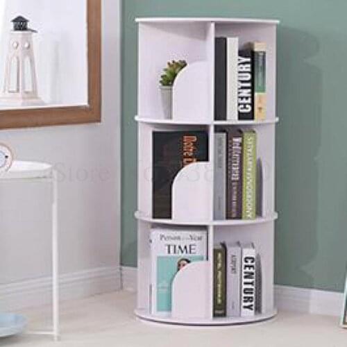 Bookshelves Ground Office Study Round 360 Degree Rotary Shelf Dormitory Corner Primary School Student Bookshelves
