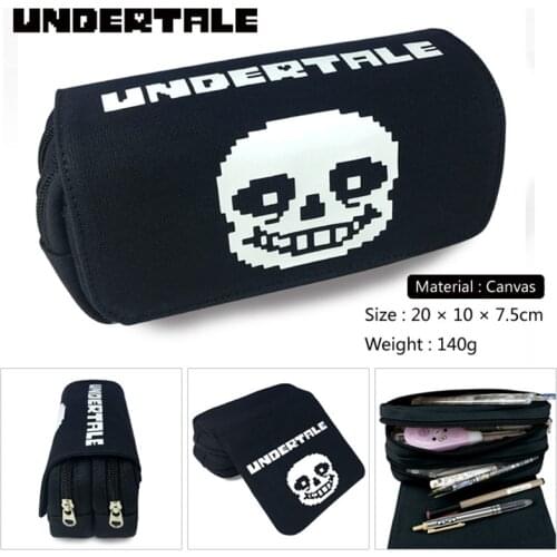 Undertale Sans Heart Sheep Boys Girls Wallet Canvas Pencil Case School Supplies Bags Student Gift Make up Bag