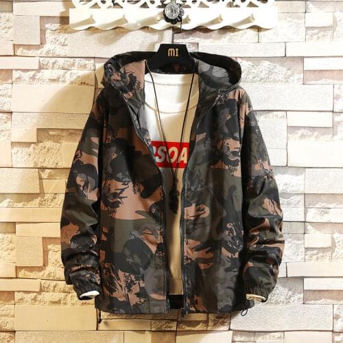 Spring 2020 mens new jacket trend handsome camouflage casual sports jacket