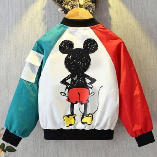 Spring and Autumn New Kid Jacket Cartoon Mickey Jacket Boy Girl Baby Outing 1-7 Years Old Children Zipper Cardigan Jacket