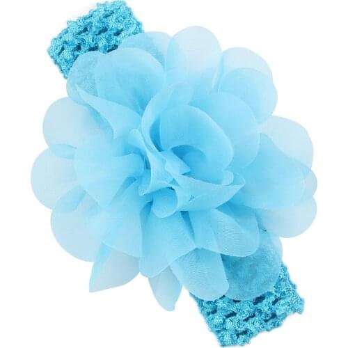 New Korean yarn baby headband Children chiffon flower headband hair accessories