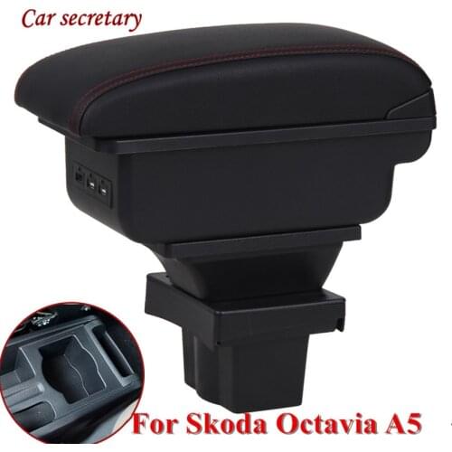For Skoda Octavia A5 Yeti armrest box central Store content box storage interior car-styling decoration accessories parts