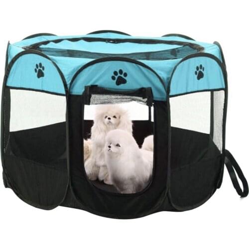 Portable Foldable Waterproof Pet playpen Open-Air Oxford Air Mesh Playpen and Exercise Pen Tent House Playground for pets
