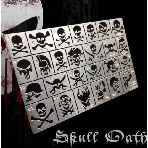 1/35 Military Model Gundam Mecha Skull Pirate Flag Army Design Leakage Spray Board Model Tools