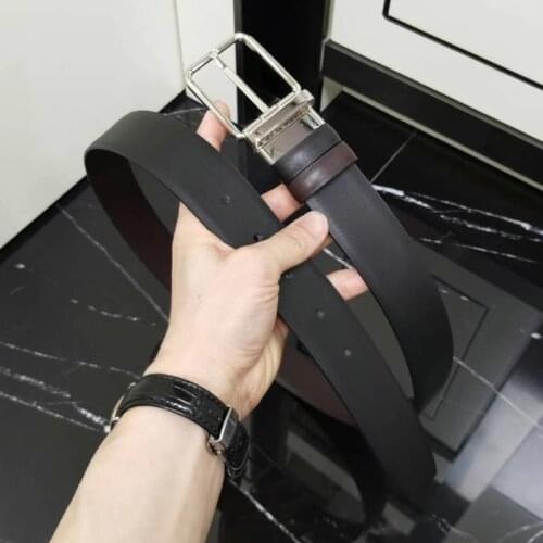 2021 New Cow Skin Fashion Male Leather Belt Business Trouser Girdle High Quality Luxury Design Casual Vintage All-match Waistban