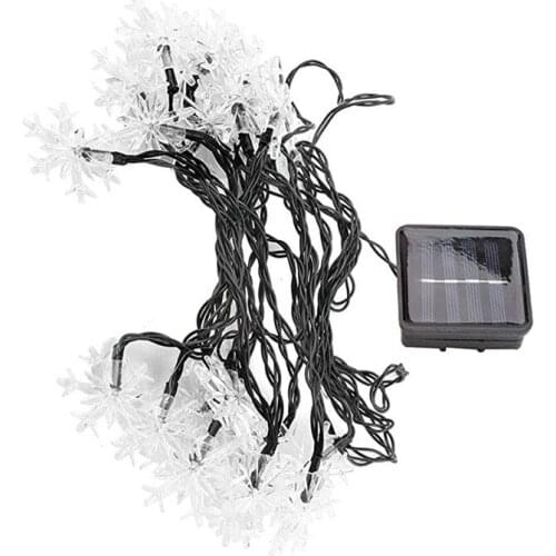 Tree Lamp Light Solar Snowflake Light String Led Small Lantern Festival Decoration Garden Hanging Tree Lantern String Lights