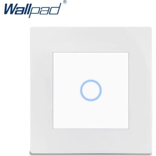 1 Gang 2 Way Touch Switch With LED Indicator Wallpad Luxury White PC Panel Wall Light Switch Rocker Button 10A AC110~230V 1000W