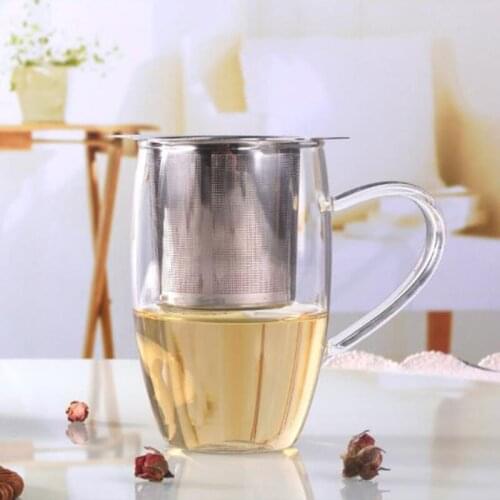 Double Handles Tea Infuser Stainless Steel Fine Mesh Coffee Filter Fine Reusable Strainer Kitchen Accessories