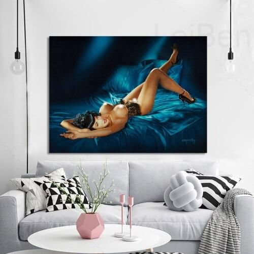 Nordic Wall Art Posters and Prints Classical Sexy Nude Woman Canvas Painting Interior Design Picture Home Decor Bedroom Bathroom