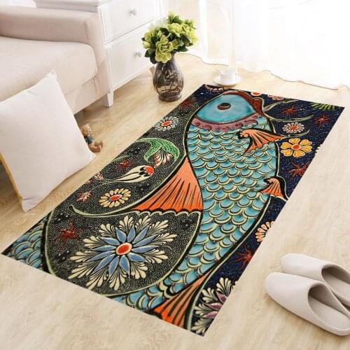 Modern Kitchen Mat Long Strip Bedroom Entrance Doormat 3D Pattern Home Floor Decoration Living Room Bathroom Non-Slip Sticker