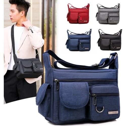 Weysfor Vogue Messenger Bag for Men Vintage Water Resistant Waxed Crossbody bags Briefcase Padded Shoulder Bag for Male Handbag