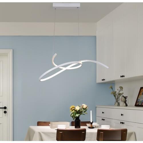 Matte Black/White Modern Led Chandelier Lights For Dining Room Kitchen Room Bar Led Chandelier Lighting Fixtures AC110V 220V