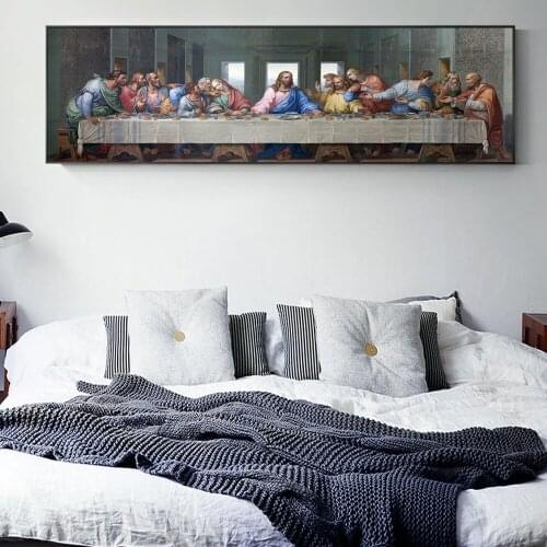 Last Supper Canvas Art Paintings Reproductions Classical Wall Art Canvas Prints By Da Vinci Christian Decorative Wall Pictures