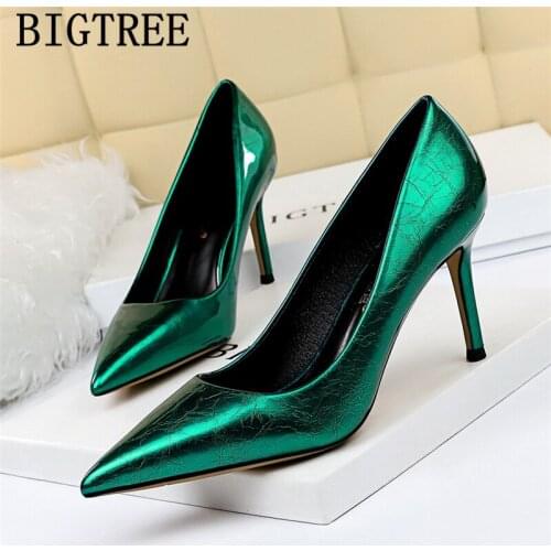 Wedding Shoes Bride Sexy High Heels Bigtree Valentine Shoes Stiletto Fetish High Heels Elegant Shoes For Woman Vintage Heels