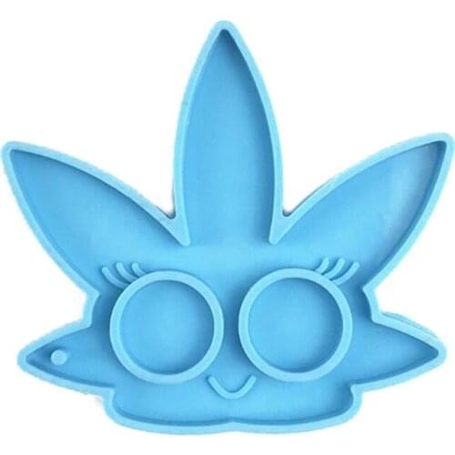 U90E Tree Leaf Keychain Epoxy Resin Mold DIY Crafts Decoration Casting Tool Jewelry Pendants Silicone Mould