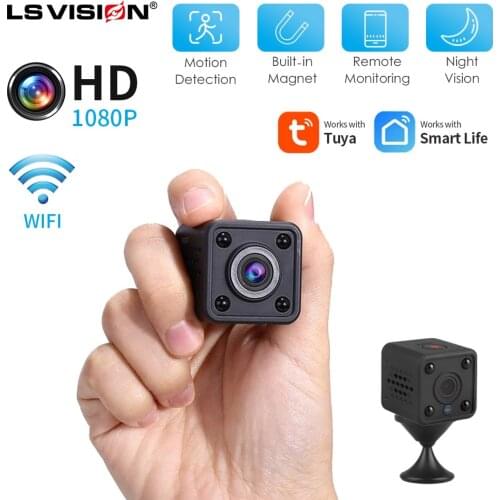 Tuya Smart 2MP IP Mini Camera Wireless IR Night Vision Micro Camera Wifi Small Video Recorder Camera Full HD 1080P IP Cam